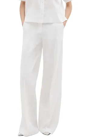 THEORY High Waisted Wide Leg Trousers