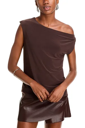 Norma Kamali Drop Shoulder Asymmetric Top