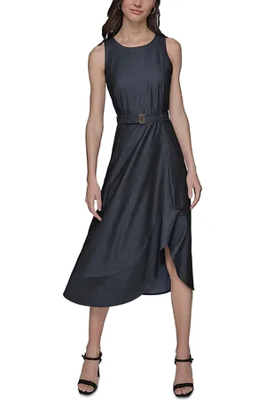 Karl Lagerfeld Belted Midi Dress