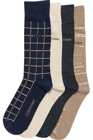 Calvin Klein Combed Cotton Blend Crew Dress Socks, Pack of 4