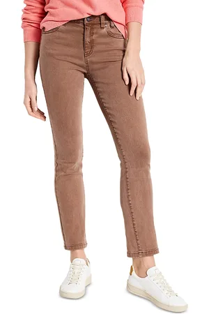 NIC+ZOE Mid Rise Straight Ankle Jeans in Tandoori
