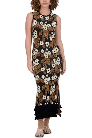 Point Fringe Column Dress