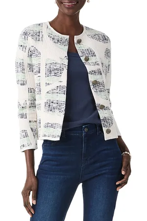 NIC+ZOE Circle Sequence Jacquard Jacket