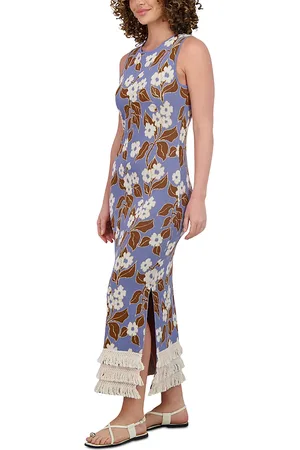 Point Fringe Column Dress