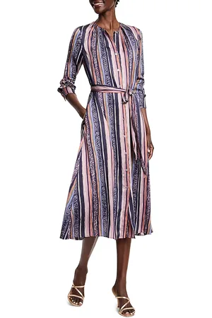 NIC+ZOE Loren Animal Stripe Midi Dress