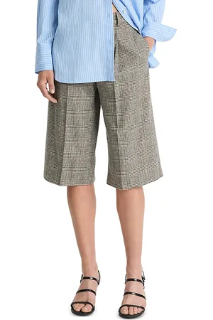 Vince Plaid High Rise Shorts