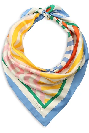 Kurt Geiger Herringbone Mixed Stripe Silk Scarf