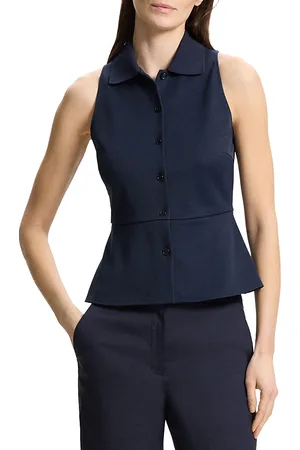 THEORY Sleeveless Peplum Top