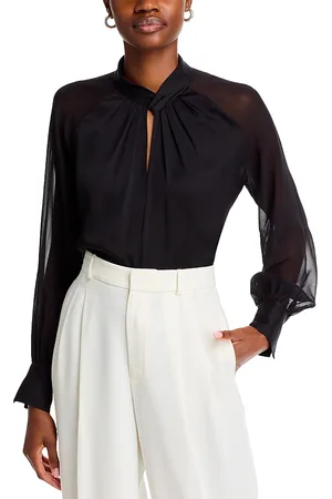 ELIE TAHARI The Valentine Silk Blend Blouse