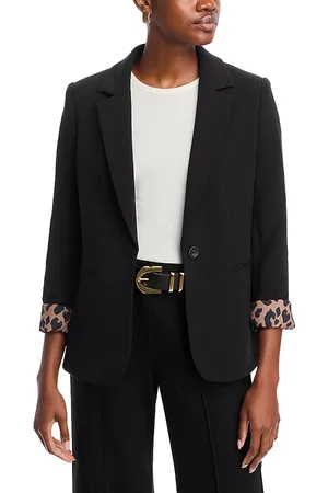 ELIE TAHARI Printed Cuff Blazer