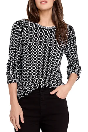 NIC+ZOE Geo Print Reversible Sweater