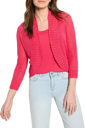 NIC+ZOE Bolero Linen Blend Cardigan Sweater