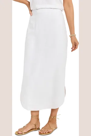 NIC+ZOE Rumba Linen Dip Skirt