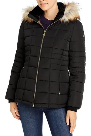 Calvin Klein Faux Fur Trim Hooded Puffer Coat