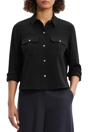 THEORY Cropped Shirt
