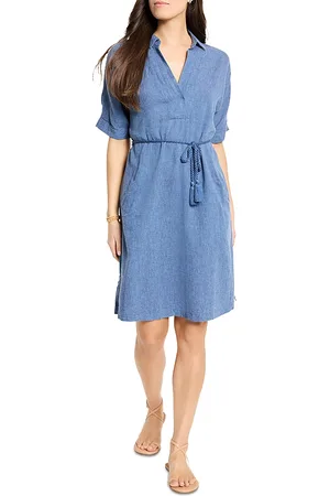 NIC+ZOE Rumba Linen Blend Belted Dress