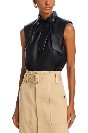 Milly London Faux Leather Top