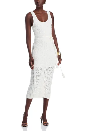 Milly Bubble Pointelle Knit Midi Dress