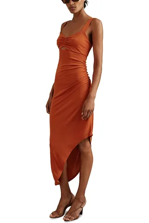 Reiss Carla Jersey Asymmetric Midi Dress