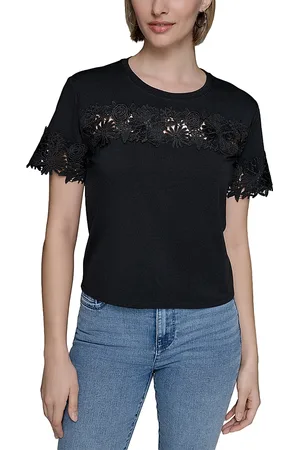 Karl Lagerfeld Lace Trim Tee