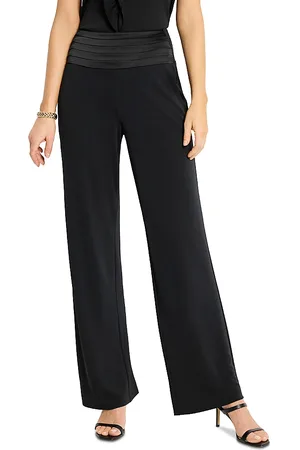 NIC+ZOE Knit Crepe Cummerbund Wide Leg Pants