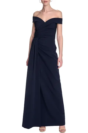 Eliza J Portrait Off-the-Shoulder Drape Gown