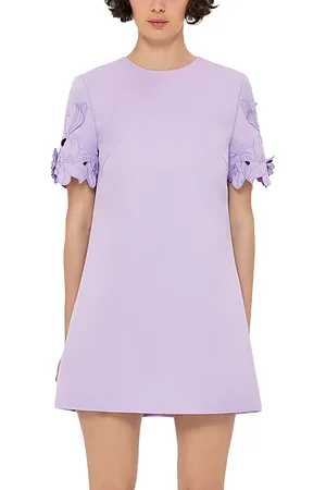 LEO LIN Aurie Applique Short Sleeve Mini Dress
