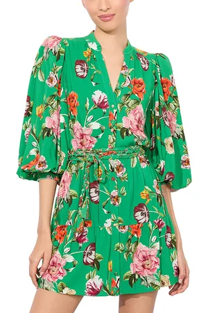 ALICE+OLIVIA Antonette Button Front Dress
