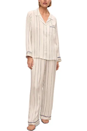Eberjey Inez Printed Washable Silk Long Pajama Set
