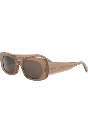 Céline 3 Dots Brown Rectangular Sunglasses, 51mm
