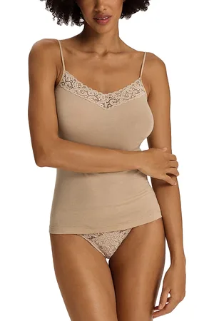 Hanro Moments Lace Trim Cotton Cami