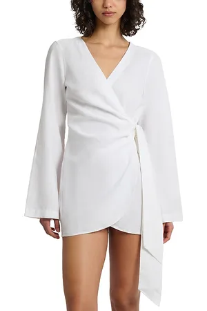 ONIA Air Linen Wrap Dress