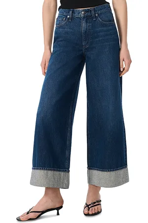 RAG&BONE Sofie Cuff High Rise Wide Leg Ankle Jeans in