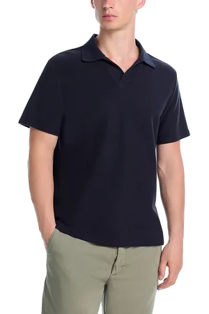 Frame Jacquard Short Sleeve Open Collar Polo Shirt