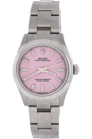 Rolex Oyster Perpetual Pink Automatic Watch in Stainless Steel 31mm