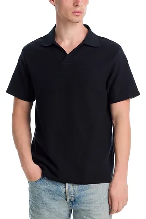 Frame Jacquard Short Sleeve Open Collar Polo Shirt