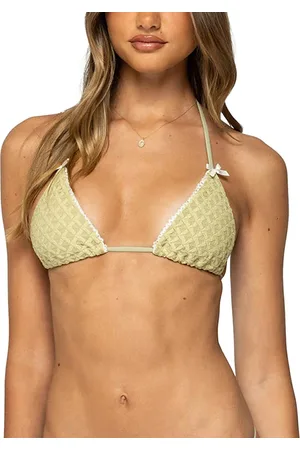 Edikted Anna Textured Triangle Bikini Top