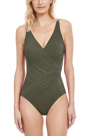 gottex Draped Surplice One Piece Swimsuit