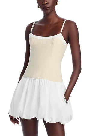 Simkhai Fifi Bubble Hem Poplin Mini Dress