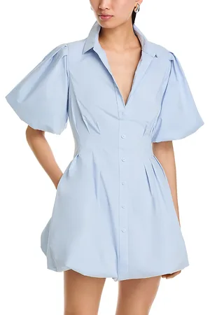 Simkhai Cleo Balloon Pintuck Mini Dress