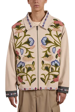 Found Floral Embroidered Work Jacket