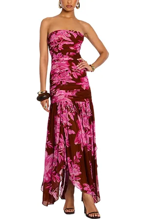 Retrofete Teryn Printed Silk Blend Dress