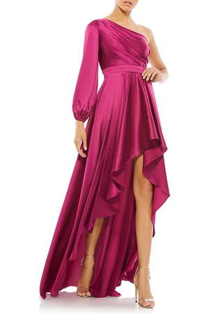 Mac Duggal High Low One Shoulder Flowy Gown
