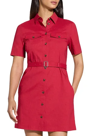 THEORY Linen Blend Military Mini Dress