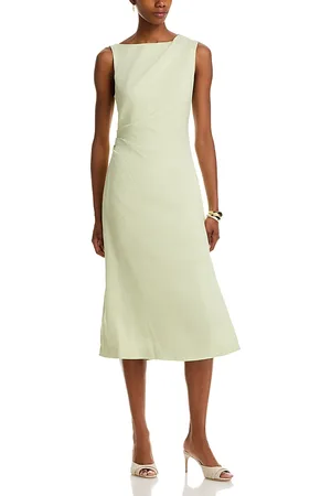 THEORY Shoulder Draped Midi Dress