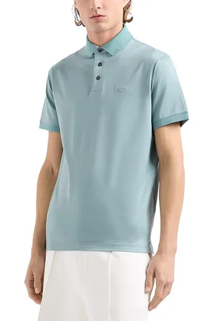 Emporio Armani Two Tone Micro Design Polo Shirt