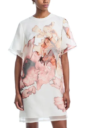 Jason Wu Multi Print Silk Organza Shift Dress