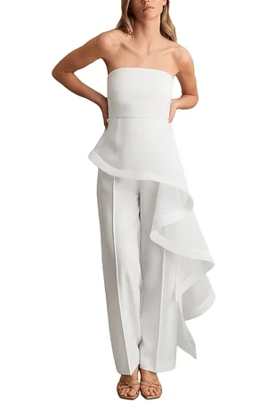 Reiss Rhiannon Drape Bandeau Jumpsuit