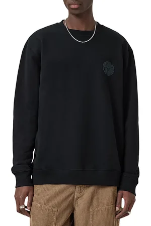 AllSaints Relaxed Fit Waved Crewneck Sweatshirt