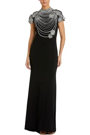 Mac Duggal High Neck Embellished Column Gown